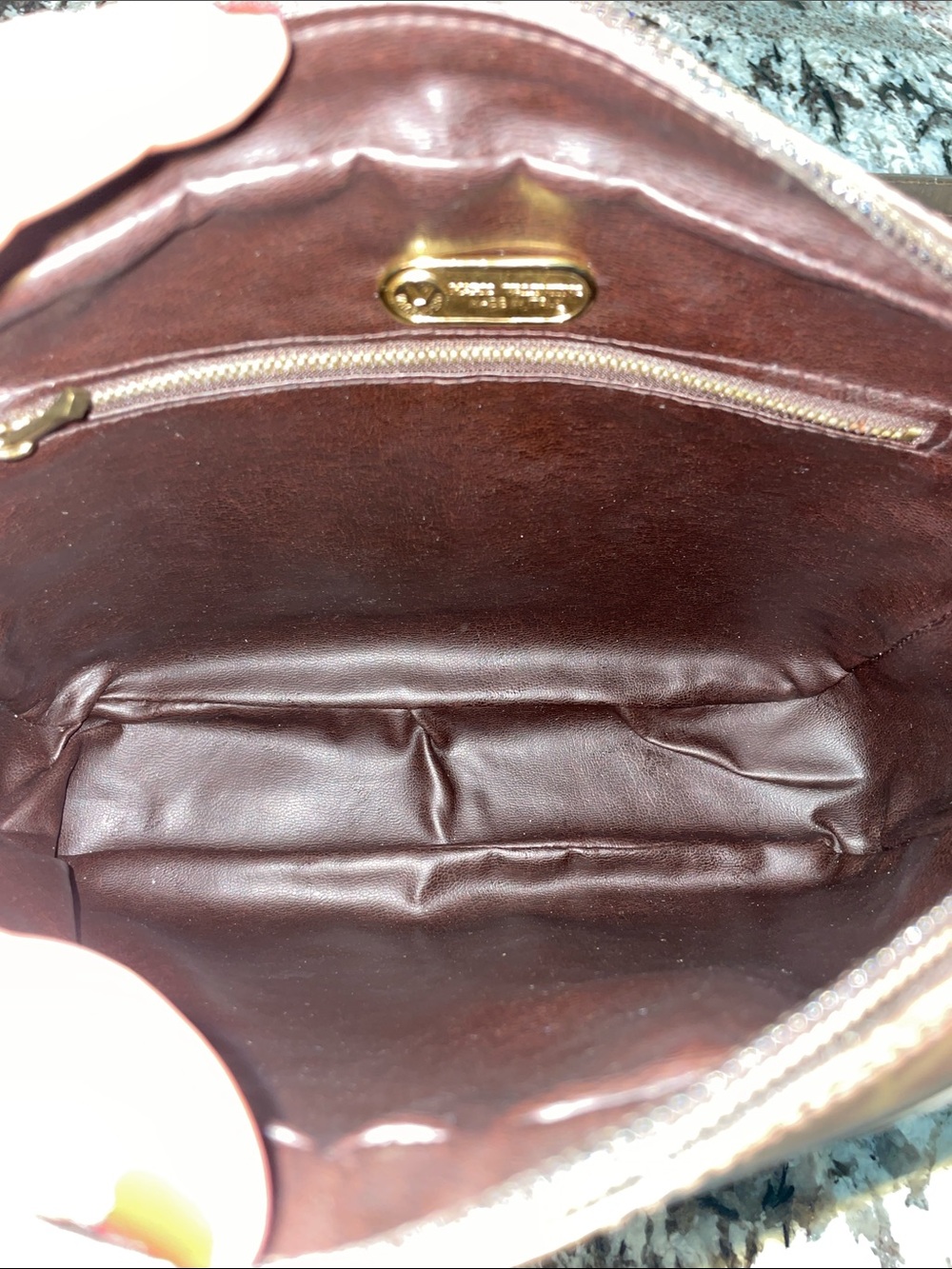 Mario Valentino Brown Monogrammed V-Logo Crossbody Bag - Picture 12 of 17